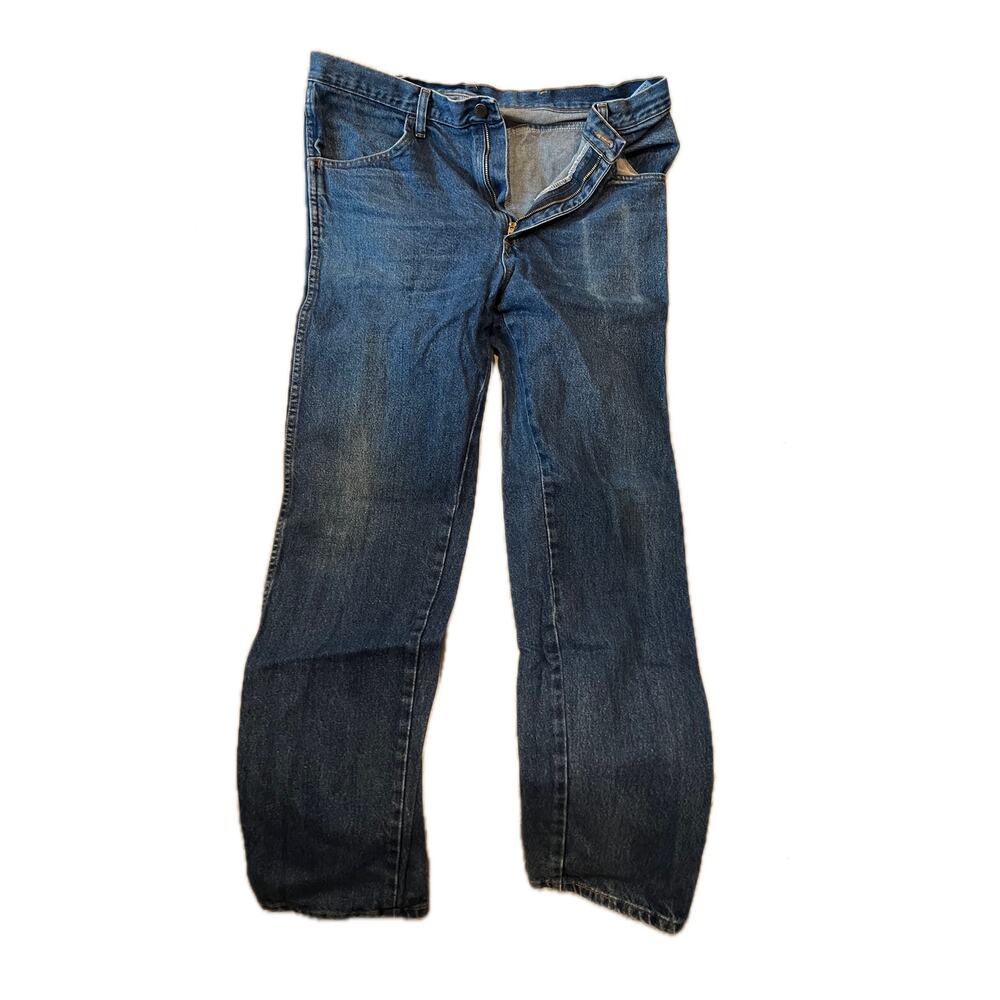 Rustler Straight Fit Blue Jeans 34x34